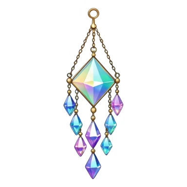 Sparkly glittery aesthetic Iridescent hanging crystals suncatcher hanging crystals and tiny stars aesthetic  sticker