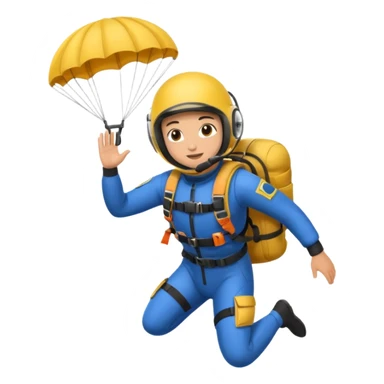 parachute diver sticker