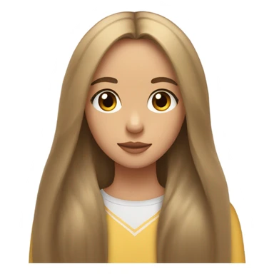 Brunette girl with long straight hair long eyelashes with a golden retriever both have bows in hair  sticker