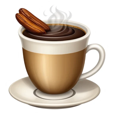 a cup of Saudi coffee with dates on the side sticker