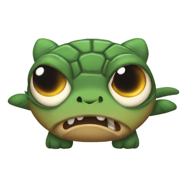 angry cat turtle sticker