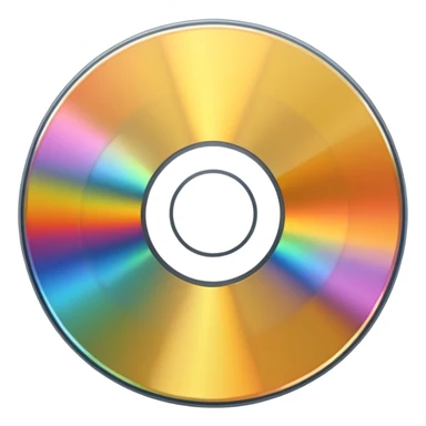 compact disc, simple and recognizable sticker