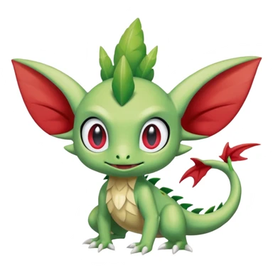 Ugly Fey Toony Axew-Celebi-Shaymin-dragon sticker