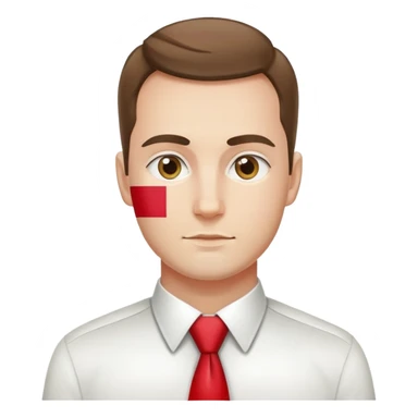 tie man polish flag sticker