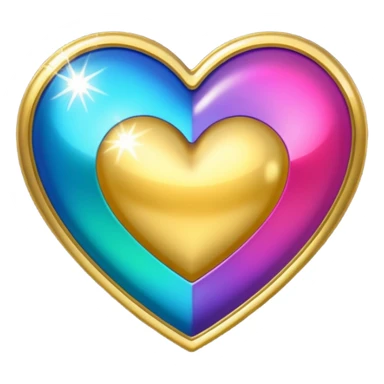 retro disco themed heart sticker