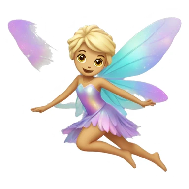 Iridescent fairy flying twinkle sticker