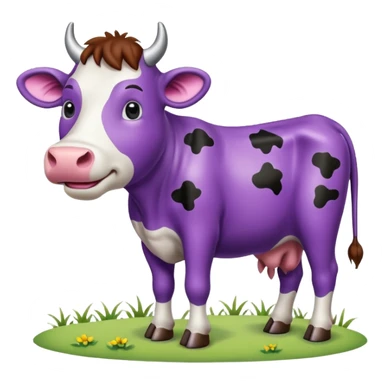 purple cow sticker