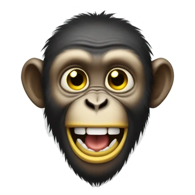 Monkey with yellow teeth sticker