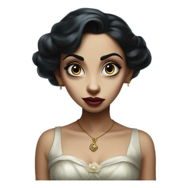 Jasmine Elsa Dobby in Uncle Scrooge style, oil paint, mysterious eyes, intricate lips, masterpiece portrait, beautiful, desirable, logical sticker