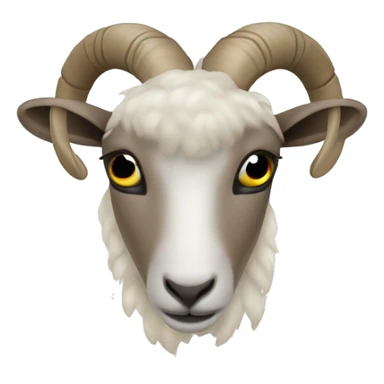 A ram with its white eyes rolling. sticker