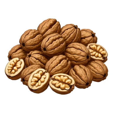 pile of walnuts without the shells  sticker