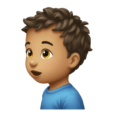 Baby kiss boy sticker