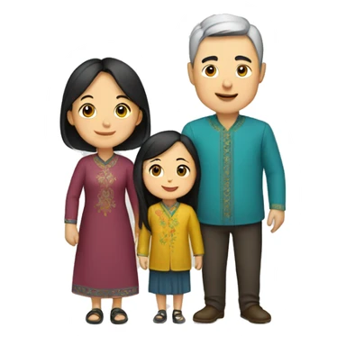 Kazakh family sticker