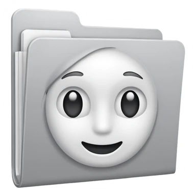 white and gray folder empty 3/4 face sticker