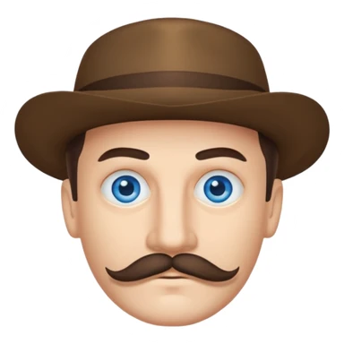 ugo casabianca bleu eyes with Staline´s moustache sticker