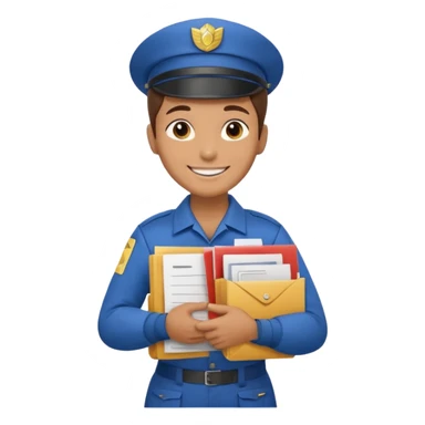 cartero con uniforme de "correos" sticker