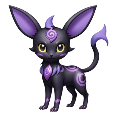 Noibat-Umbreon-Espeon-hybrid, full body, intricate markings sticker