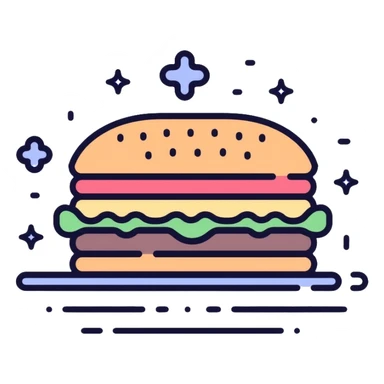 Website header with navigation menu, logo placement, and hamburger menu icon sticker
