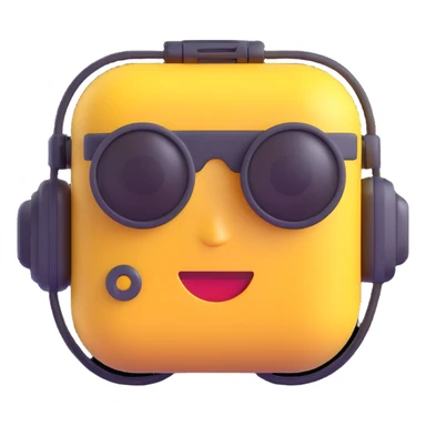ai security, 3D emoji style, modern technology, secure AI concept sticker