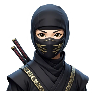 Clash of Clans aesthetic: Beautiful and Majestic Ninja Portrait Emoji, Rendered in serene poise with a gentle, confident smile and a refined masked visage, showcasing a sleek, artfully poised figure exuding calm and determined elegance in natural skin tone, Simplified yet exquisitely endearing features, highly detailed, glowing with a soft, drowsy nocturnal light, high shine, relaxed and utterly noble, stylized with an air of timeless stealth, soft glowing outline, capturing the essence of a majestic ninja whose graceful presence inspires epic covert adventures! sticker