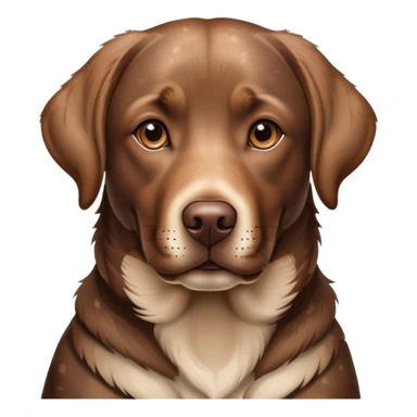 realistic portrait of a brown spotted Labrador retriever, natural lighting, detailed fur texture sticker