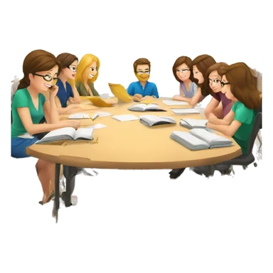 teachers' seminar at the table with books sticker