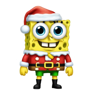 SpongeBob in Christmas outfit  sticker