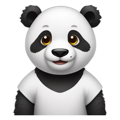 A panda bear mixed with a dino sticker