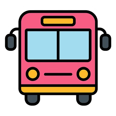 pink city bus sticker