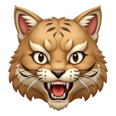 Bobcat with long saber fangs sticker