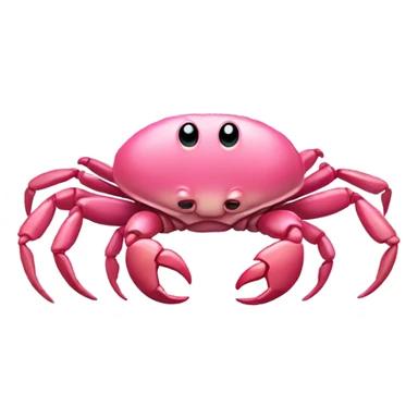 Pink crab sticker