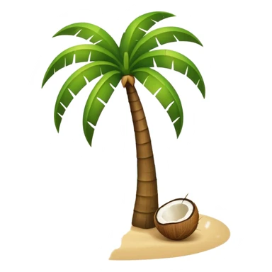 Un cocotier au bord d'une plage avec en arc de cercle écrit bonsoir sticker