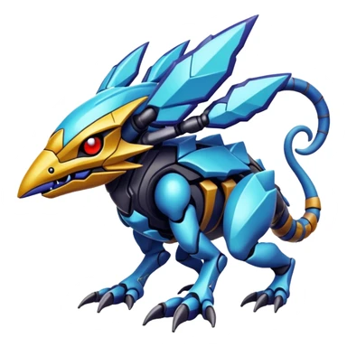  exotic cyber-Protogen-Fakémon-Pokémon-Vernid-creature sticker