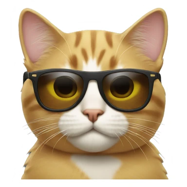 Cat with sunglasses sticker