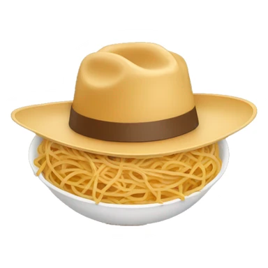  Bowl of spaghetti in a cowboy hat sticker