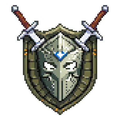 Shield badge with a hacker mask and crossed swords, dark themed for cybersecurity professionals sticker