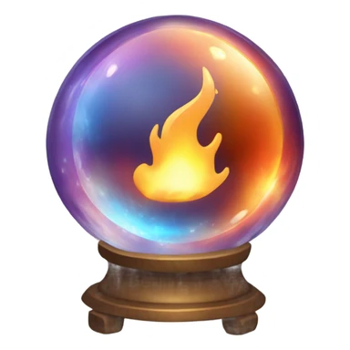 fire fortune telling ball sticker