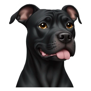 All Black Pitbull sticker