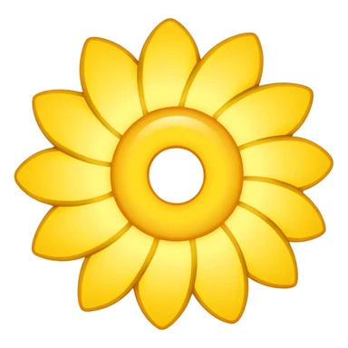 Yellow Twirl Circle Ray shape sticker