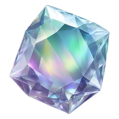 56-carat iridescent diamond crystal cluster sticker