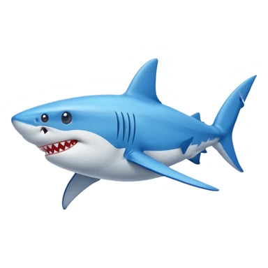 Tiburon con zapatos nike azules sticker