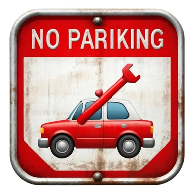 No parking  sticker