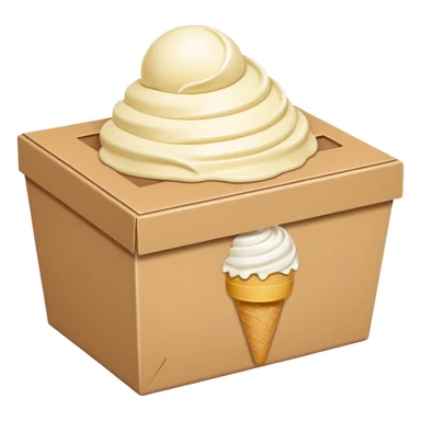 vanille eiscreme box sticker