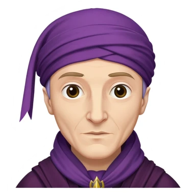 Quirinus Quirrell young man from harry potter with big Head scarf sticker