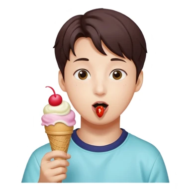 Jungkook eating ice cream  sticker