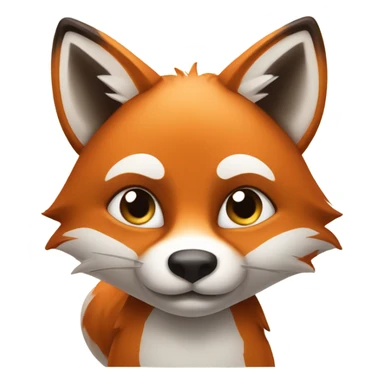 Fox raising one eyebrow sticker