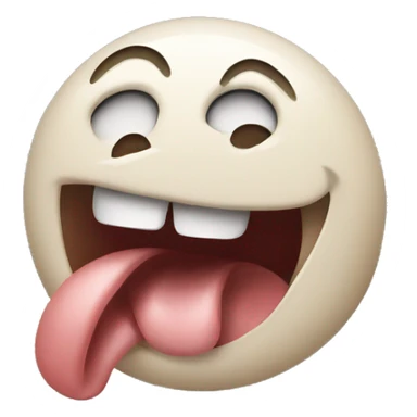 rolled tongue face  sticker