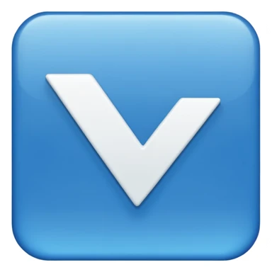 I want to make an verified emoji with an blue square and checkmark in it that is sideways sticker