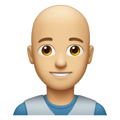 bald boy with a cone on his head sticker