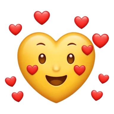 emoji con cara de llorando de felicidad con corazones sticker